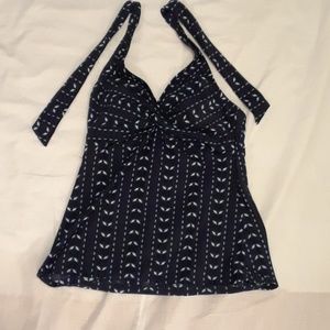 Size S Ladies Navy Swimsuit Top